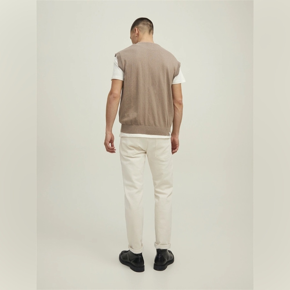 JACK & JONES | Plain light Knitted Vest | size Large - Picture 3 of 13